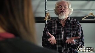 grandpa having fun with milf