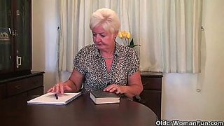 granny on a dildo