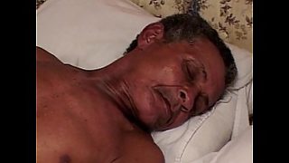 old man sucking tits