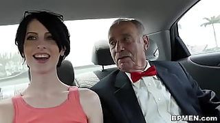 young teens pleasing old man
